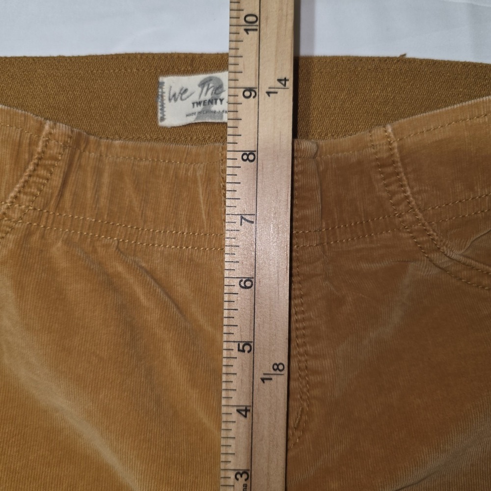 We the Free Flare Corduroy Pants Women 27 Pull-on Gold Yellow Tan Western Boho - Picture 12 of 14